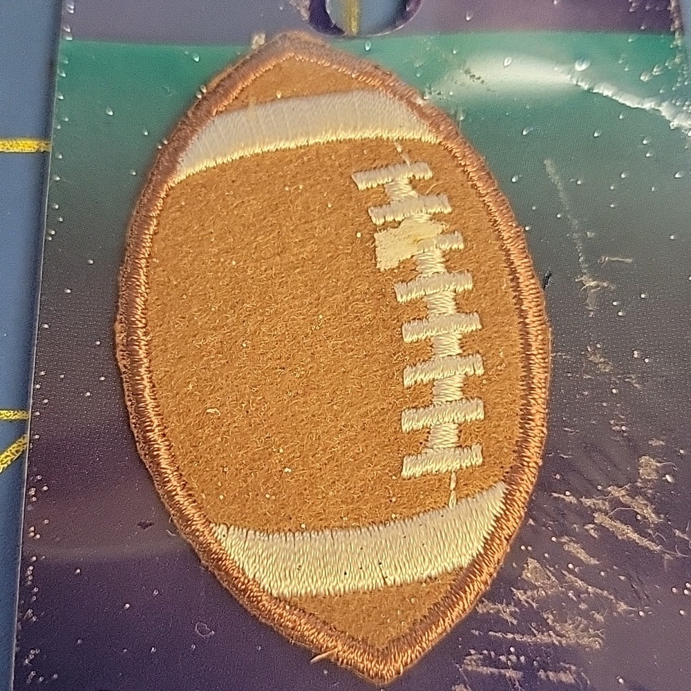 Football Embroidered 2.5" Iron On Patch New